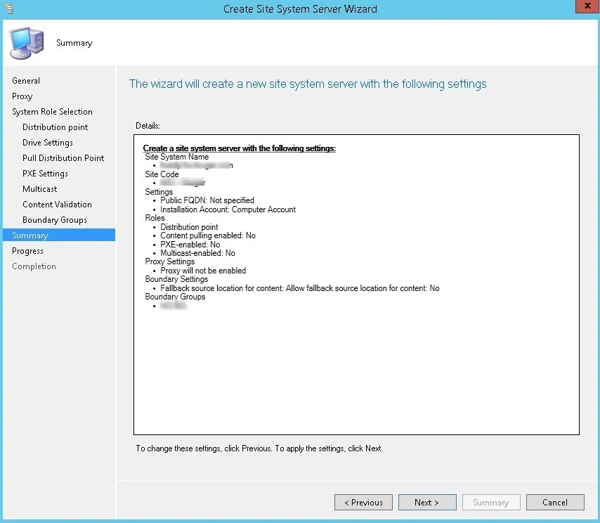 SCCM 2012 Distribution Point Installation