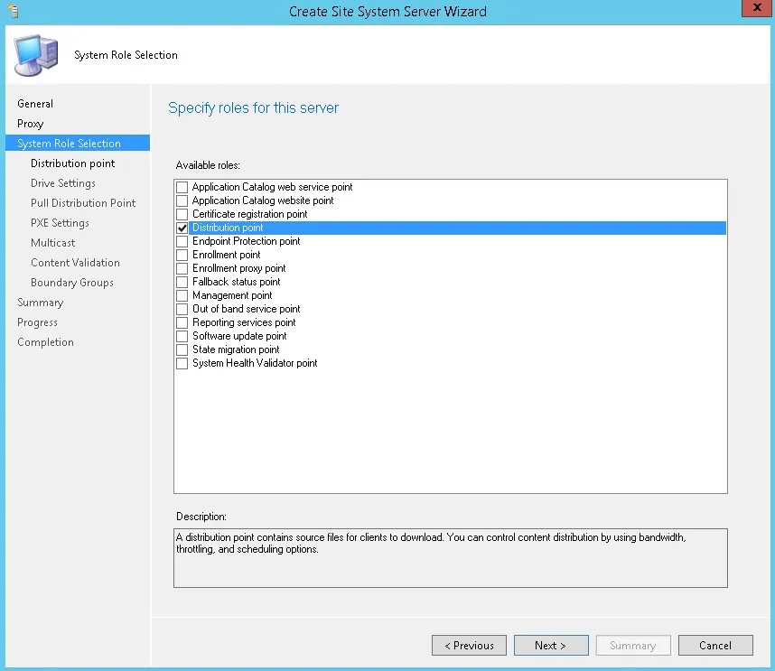 SCCM 2012 Distribution Point Installation