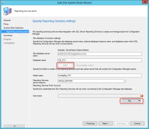 sccm 2012 reporting services