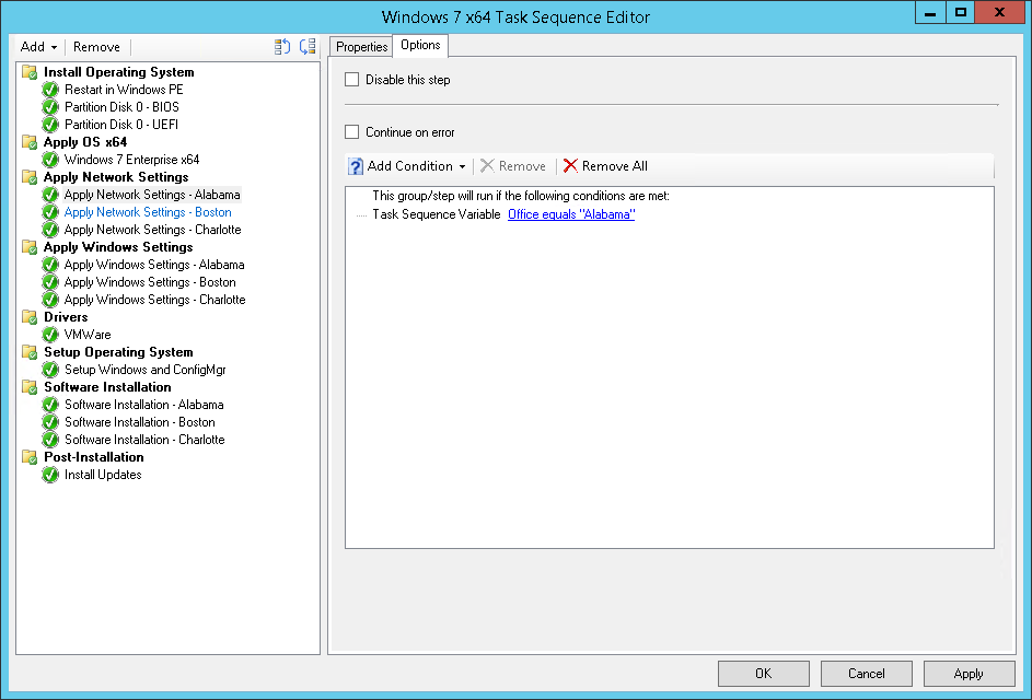 Collection variables Task Sequence