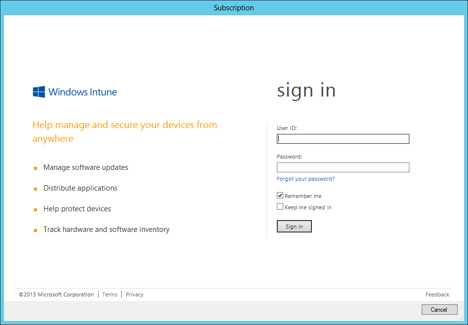 sccm 2012 intune integration