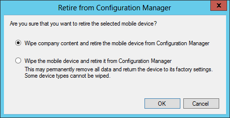sccm 2012 mobile device management features