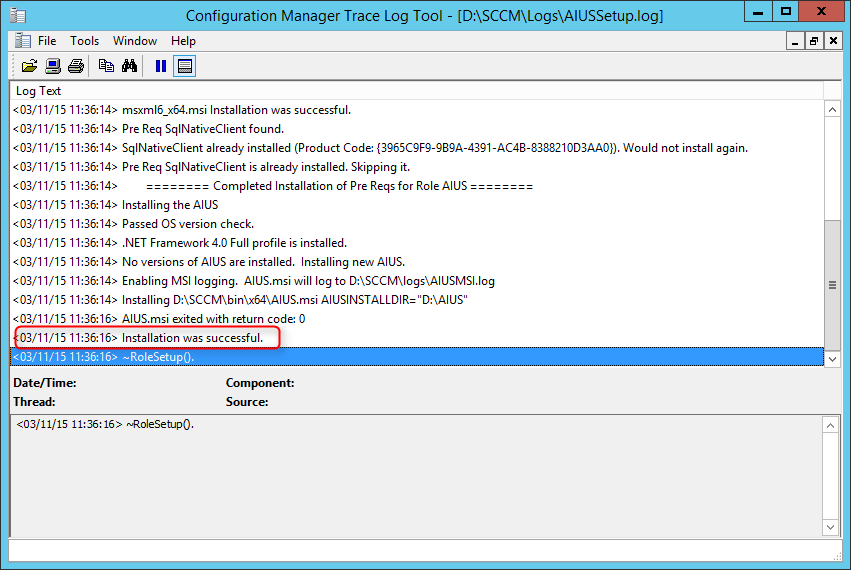 sccm 2012 install asset intelligence synchronization point