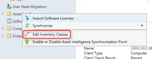 sccm 2012 install asset intelligence synchronization point