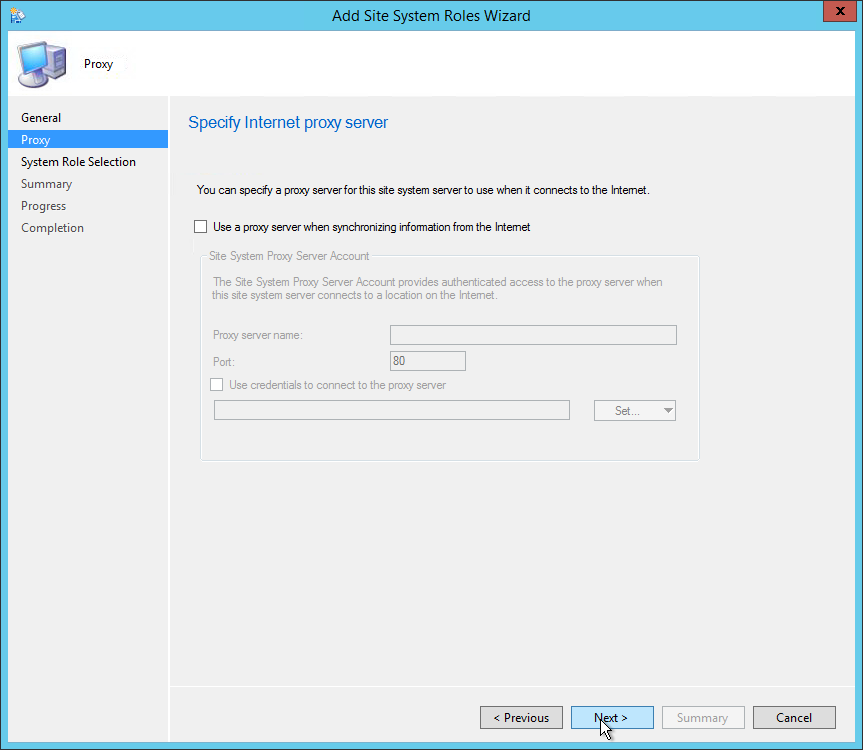 sccm 2012 add site system role