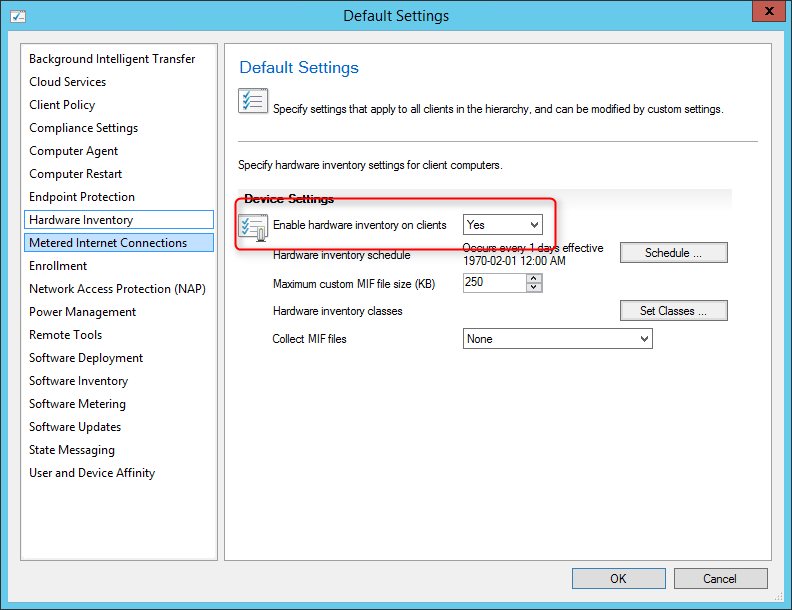 sccm 2012 install asset intelligence synchronization point