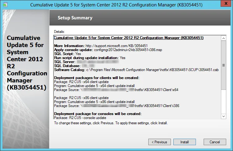 SCCM 2012 R2 CU5 Installation guide