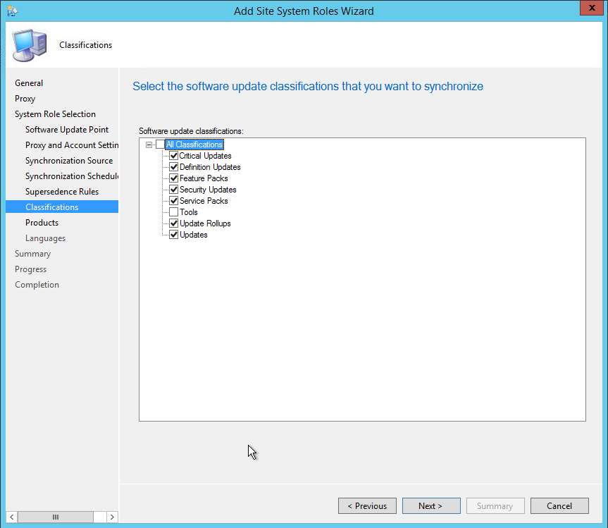 sccm 2012 software update point