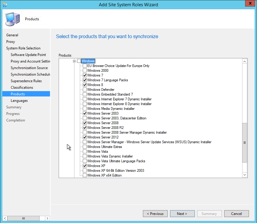 sccm 2012 software update point