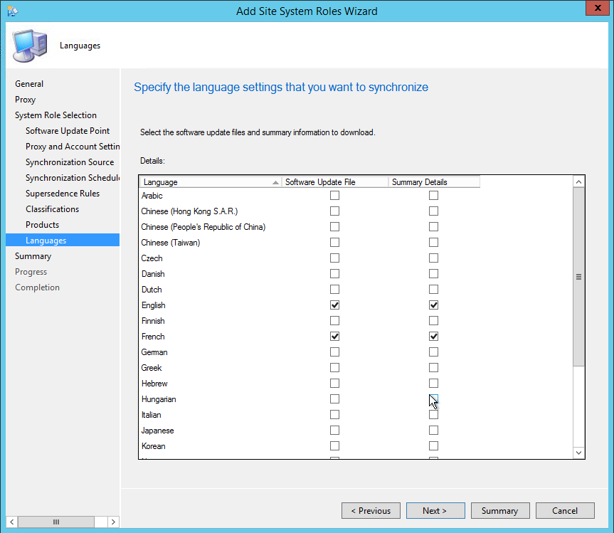 sccm 2012 software update point