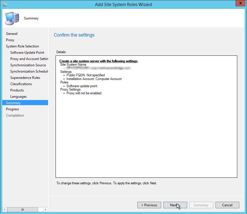 sccm 2012 software update point