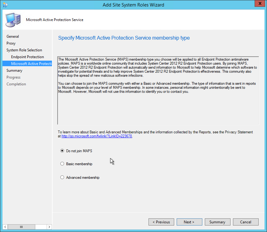 sccm 2012 endpoint protection point