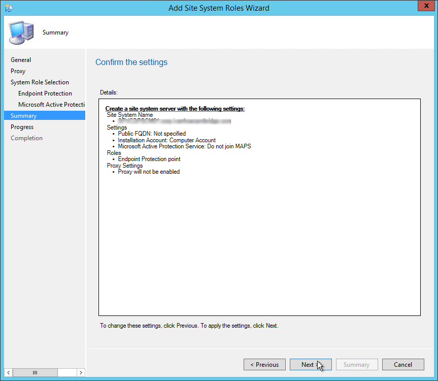 sccm 2012 endpoint protection point