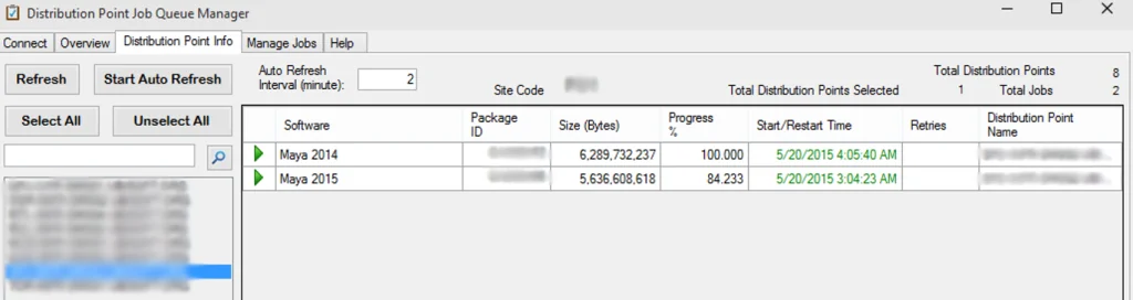 SCCM distribution point monitoring