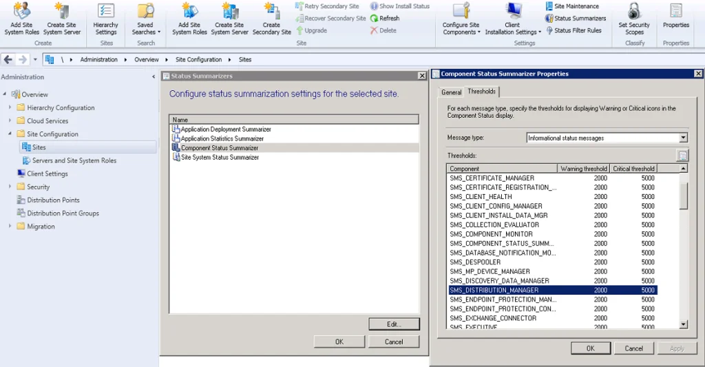 SCCM 2012 distribution point monitoring