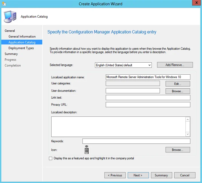 Windows 10 RSAT SCCM 2012