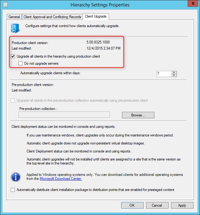 sccm 1511 upgrade