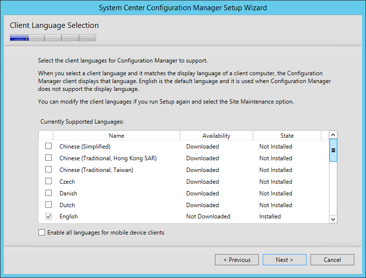 SCCM 1511 installation