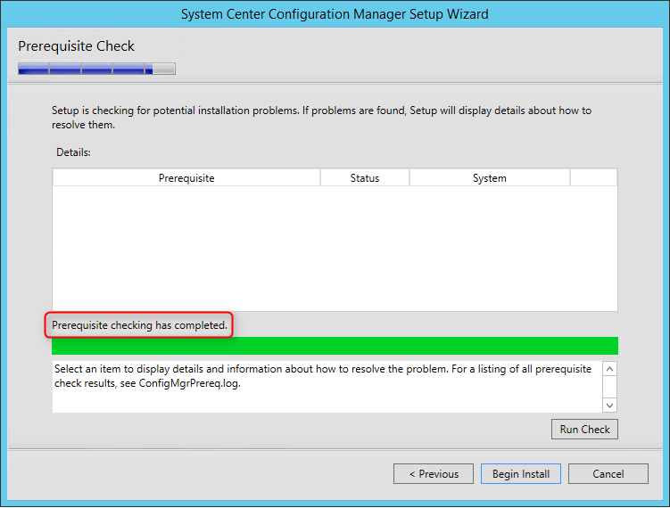 SCCM 1511 installation