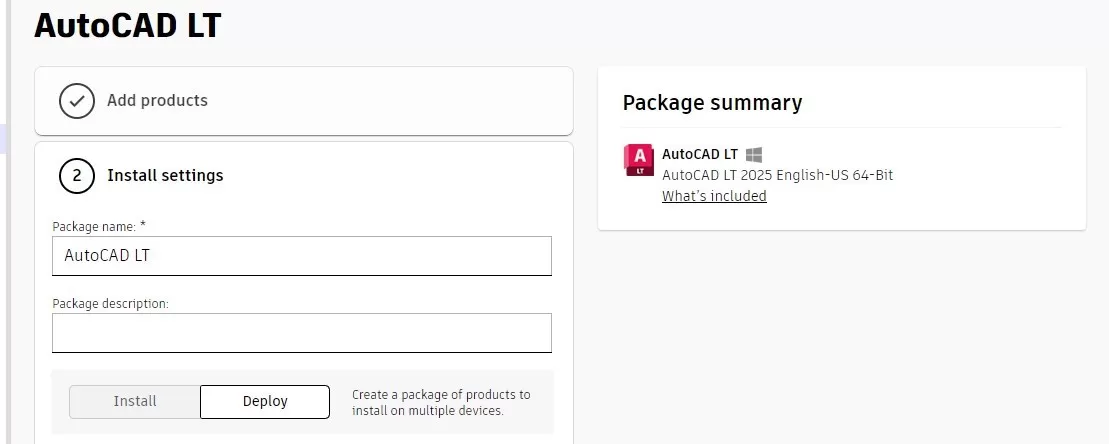Intune Autocad package