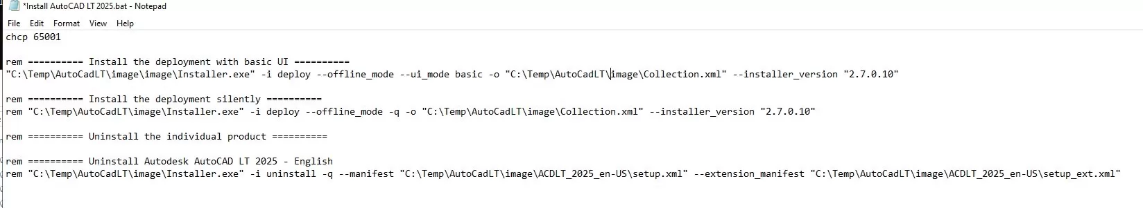 Intune Autocad package