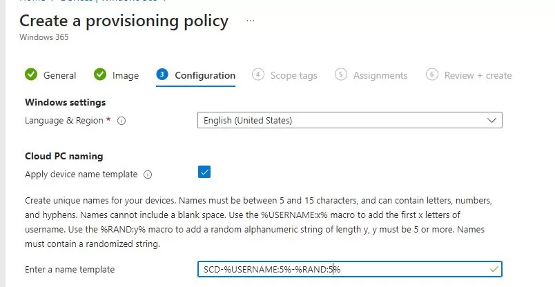 Intune Windows 365 Cloud PC