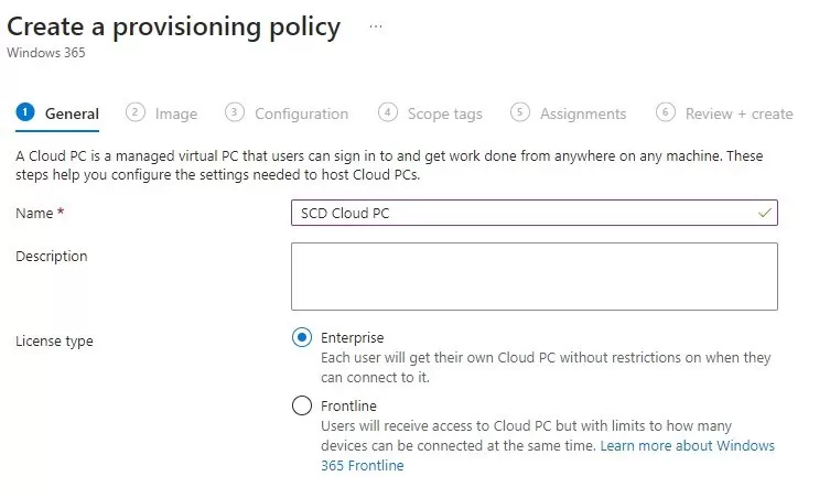 Intune Windows 365 Cloud PC