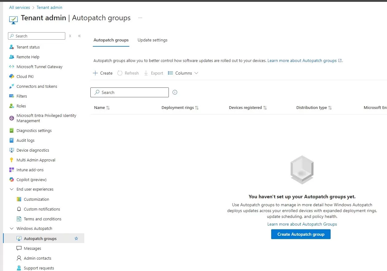 Intune Windows Autopatch