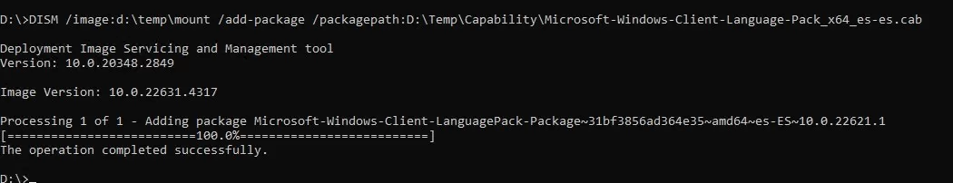 SCCM Windows 11 Language pack