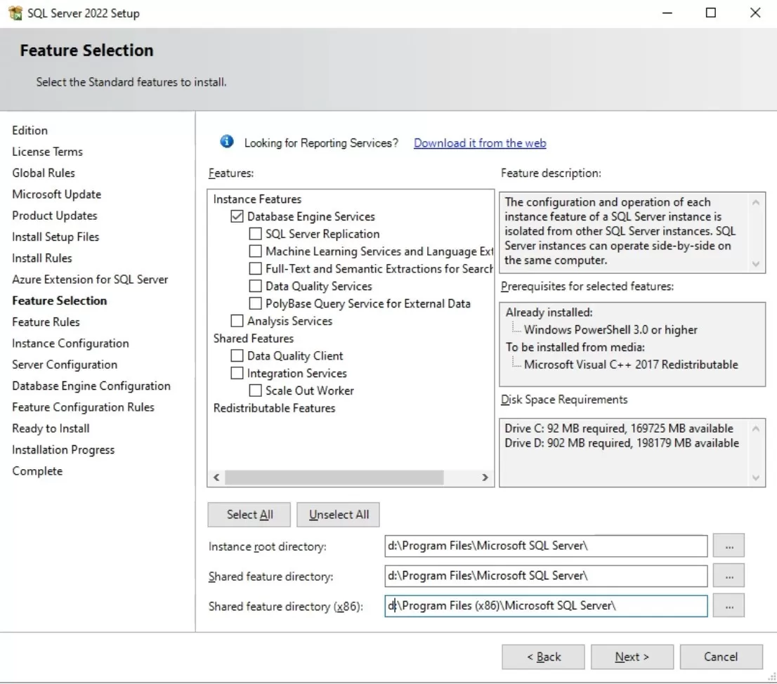 SCCM SQL 2022 Install