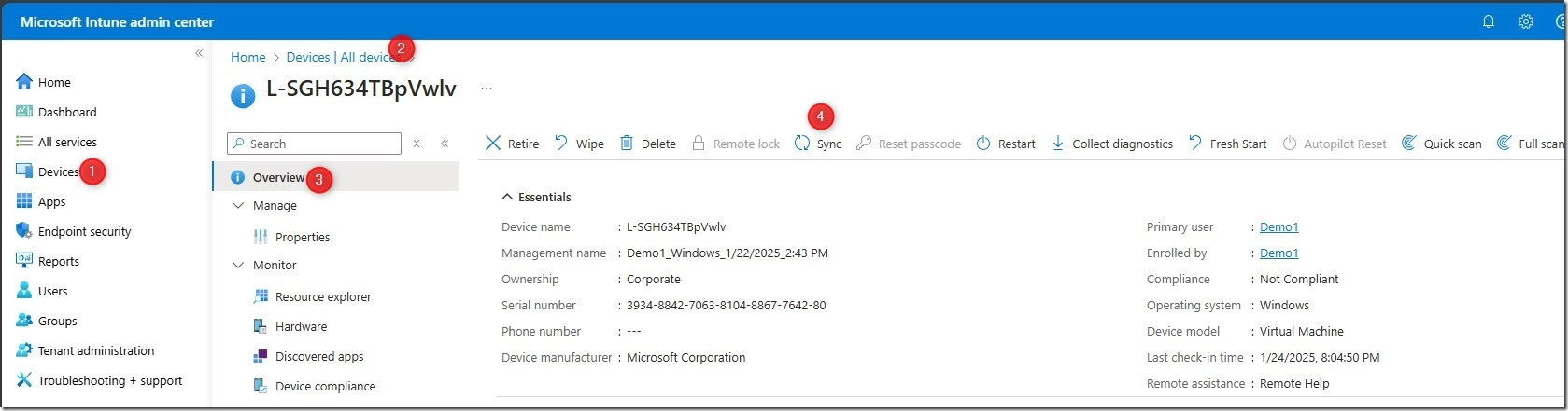 image Intune Windows Device Sync