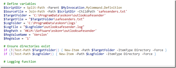 image Intune Outlook Safe Senders