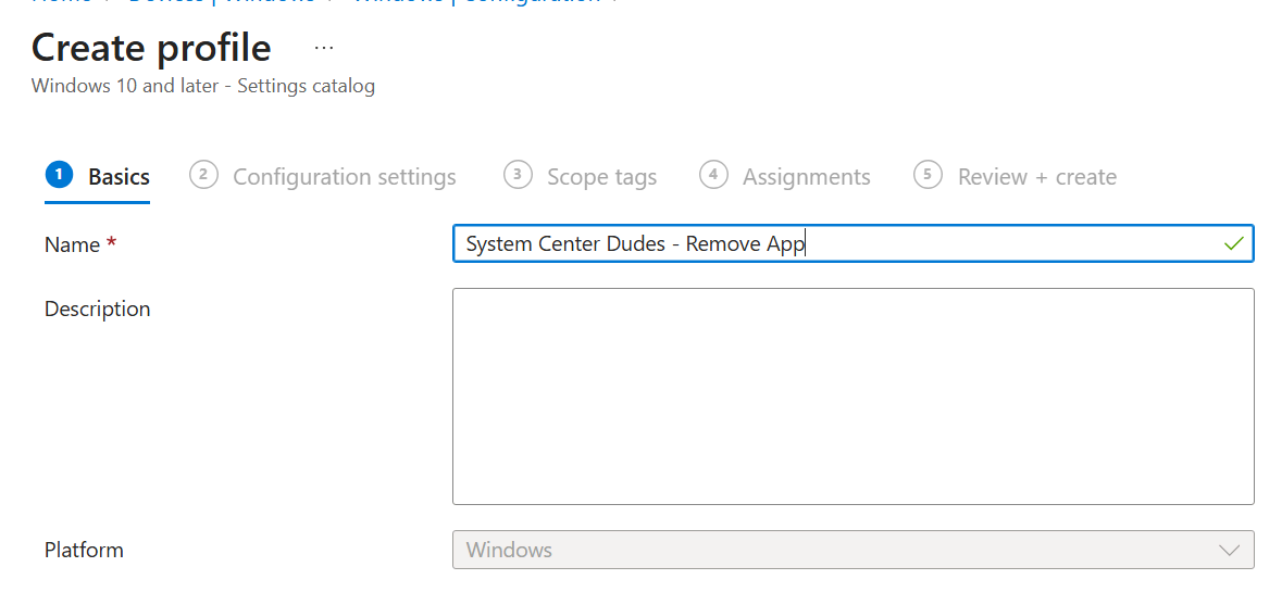 Intune Remove Microsoft Store packages