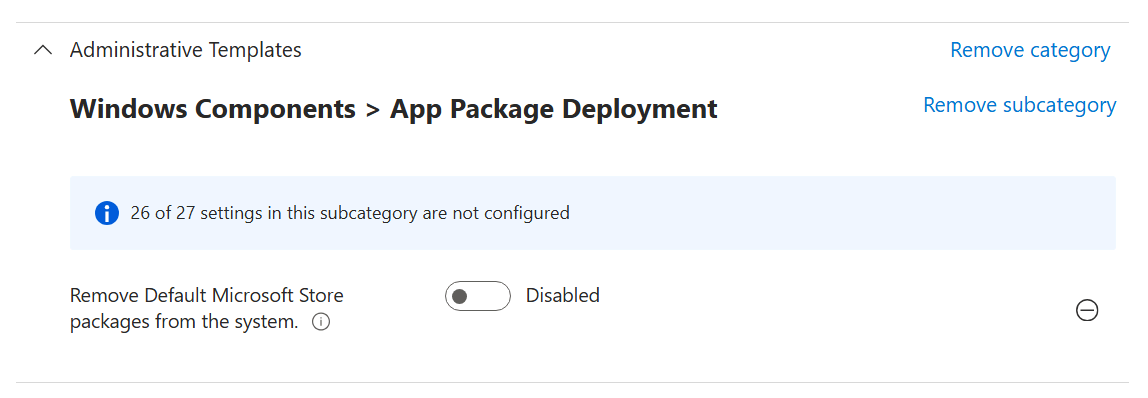Intune Remove Microsoft Store packages