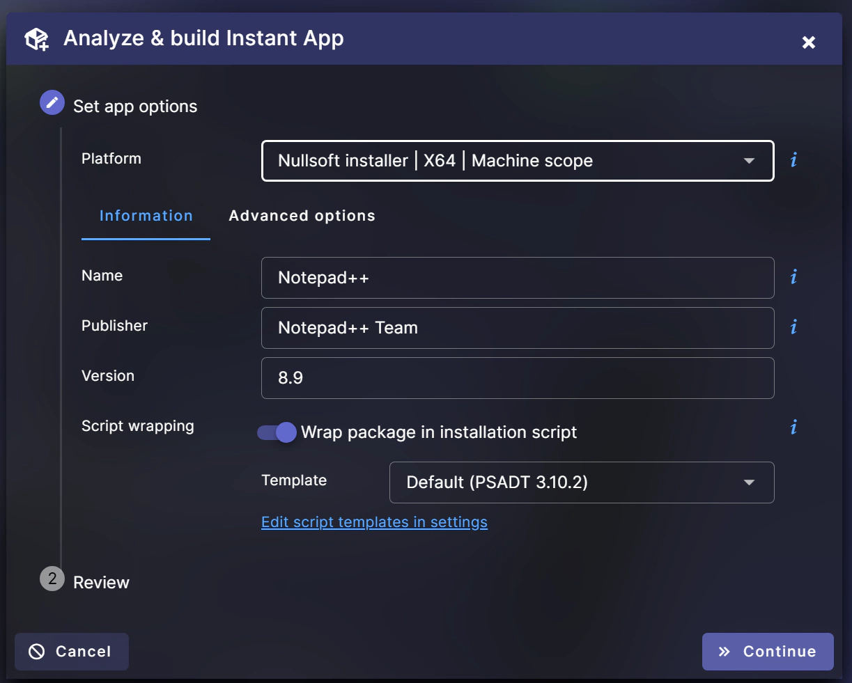 Robopack Application guide