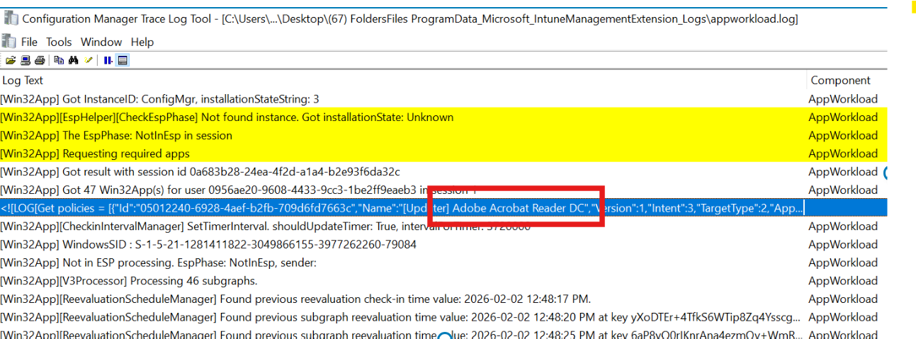 Intune Logs files