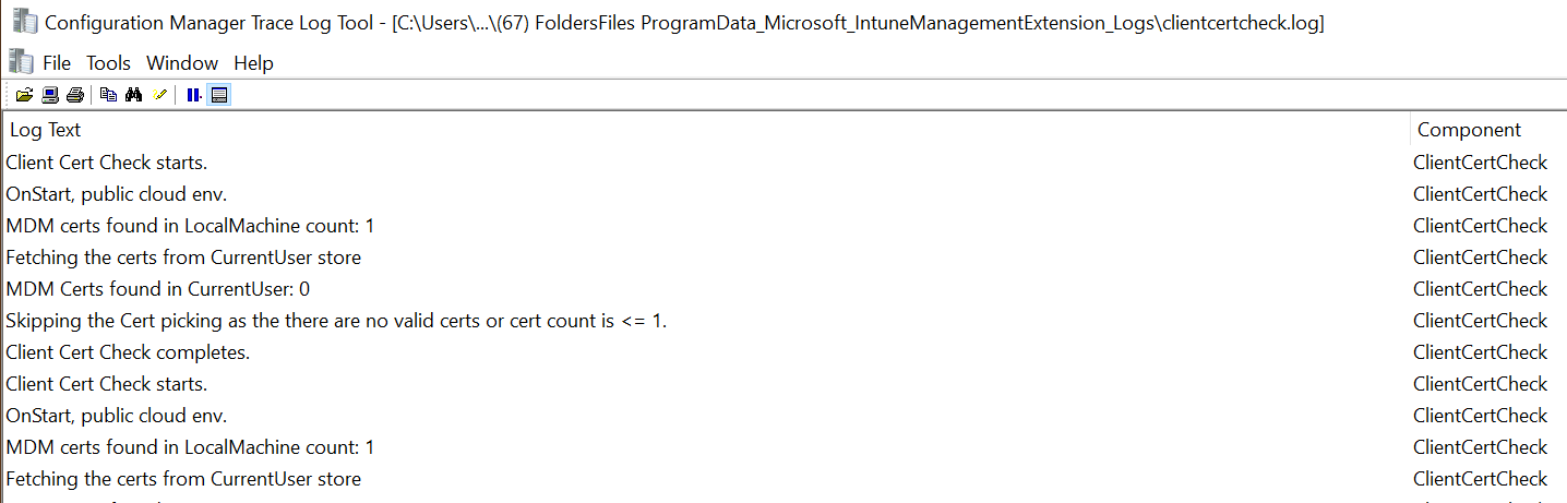 Intune Logs files