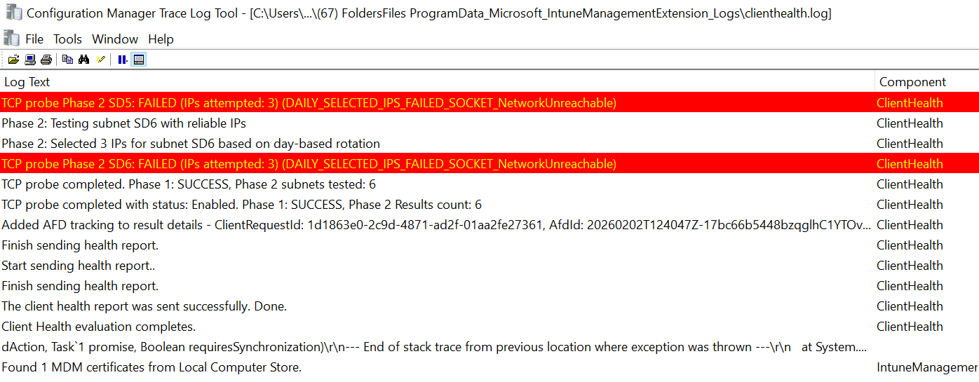 Intune Logs files