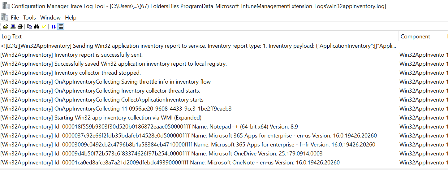 Intune Logs files